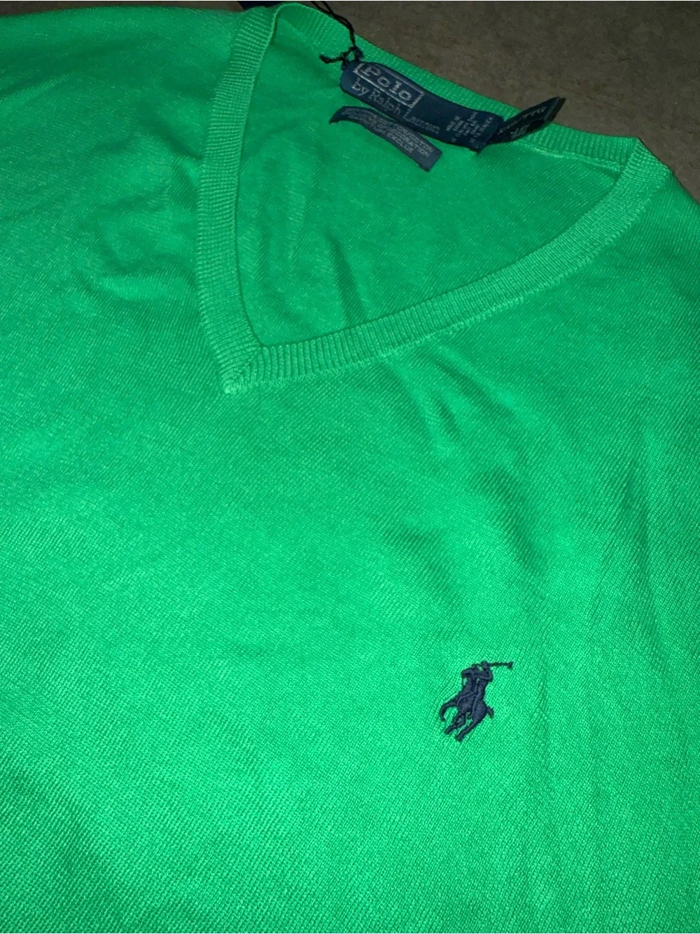 Vintage Y2K Polo Ralph Lauren The Pima Sweater Green Vest Men’s 2XL New W Tags